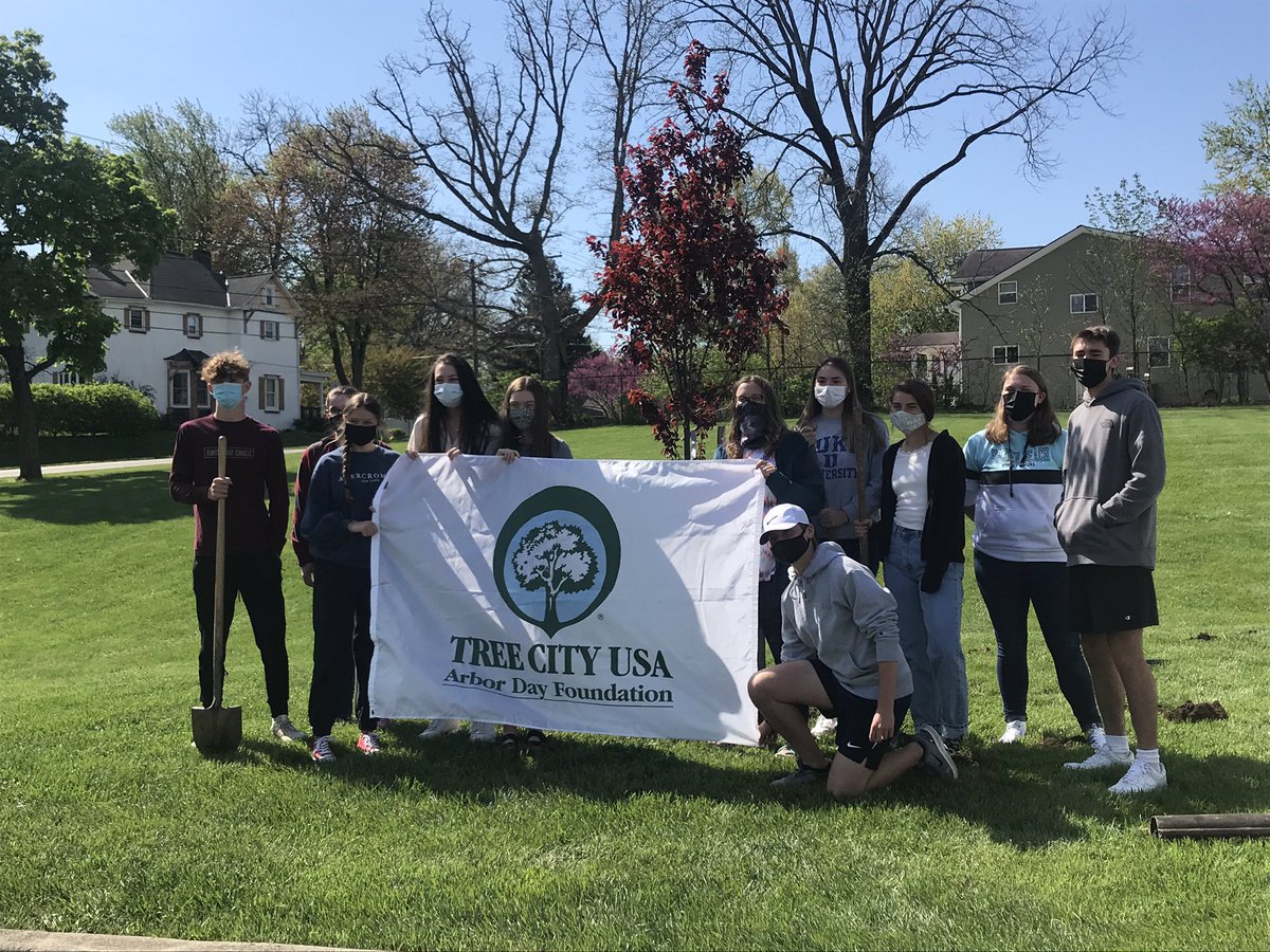Hayes High School celebrates Arbor Day with our annual tree planting by the AP Environmental students!