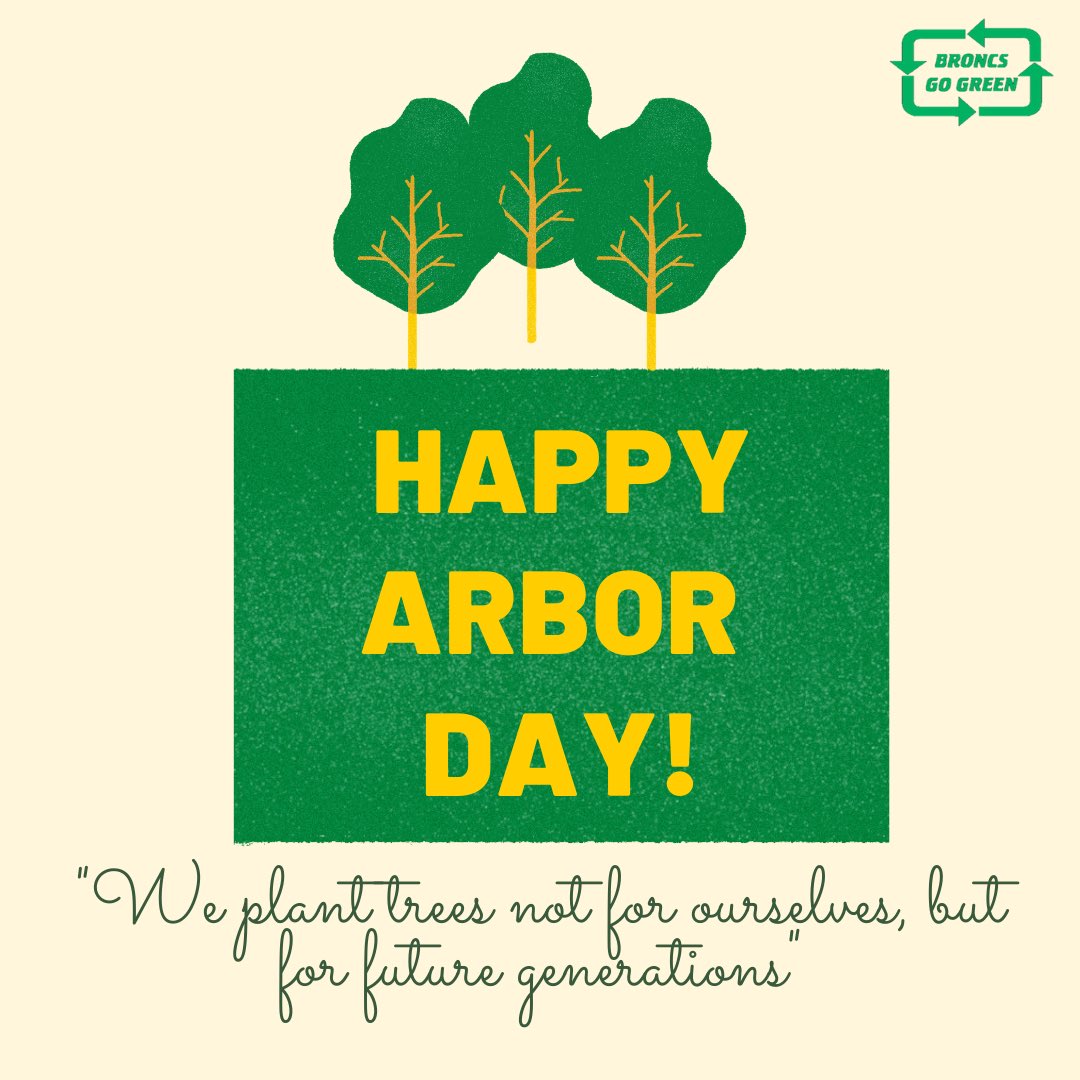 BroncsGoGreen's tweet photo. Planting a tree isn’t the only way to celebrate Arbor Day. Use browsers like Ecosia that uses revenue to plant trees, go outside, enjoy nature, and breathe in the purified air that trees provide us! 🌴🌳🌲🌴🌳🌲🌴🌳🌲 https://t.co/BgCv86U6Qw