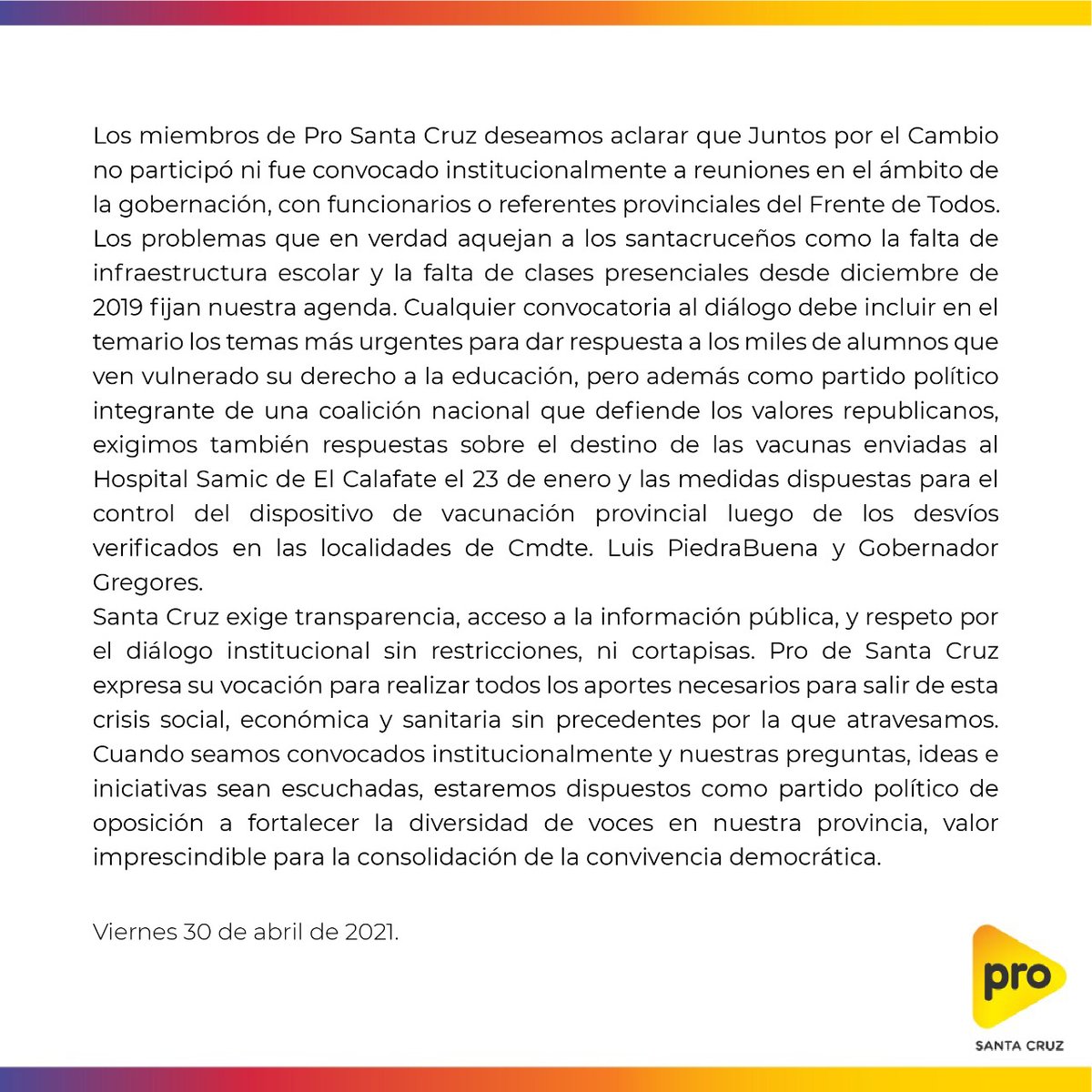 lauryseo's tweet photo. Como participante activa del #ProSantaCruz y #ProCaleta no voy a permitir que se generalice cuando no se convoque al diálogo.
#NoSeremosComplices
#HartosDePromesas
#DialogoEsConstruir https://t.co/TzsMoi3mEc