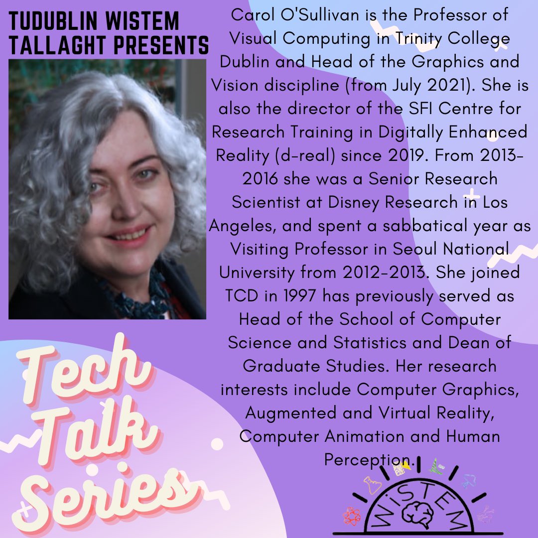 WistemT's tweet photo. ✨Tech Talk Series - Panel Discussion✨

Fourth up in our Tech series is an Amazing Panel Discussion by Carol O’Sullivan, Paul Quinn, Keith Quille and Roisín Flaherty. We are so incredibly happy to have these amazing speakers speaking to us Friday the 30th @ 6pm. https://t.co/YiJoeQ8AUY