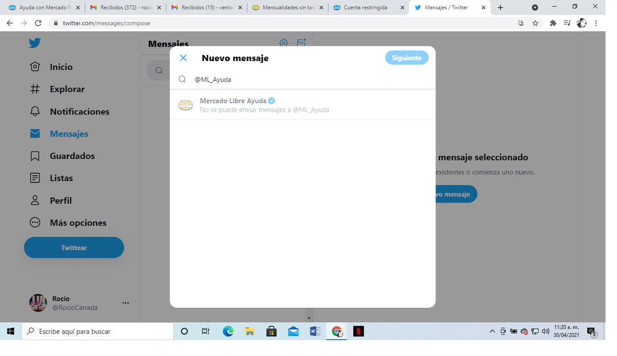 RocioCarrada's tweet photo. @ML_Ayuda me urge que desbloqueen mi cuenta de mercado pago, intenté mandarles mensaje pero es imposible comunicarse con ustedes por este medio, requiero ayuda https://t.co/s0t6UZx2Ww