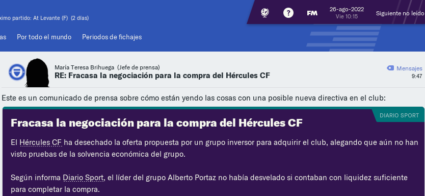 9ABarreres's tweet image. JAJAJAJAJAJAJAJAJAJAJAJAJAJAJAJAJAJAJAJAJAJAJAJAJAJAJAJAJAJAJAJAJA QUE JUEGO TAN REALISTA

🚬🚬💨💨💨💨💨💨💨💨💨💨

El @cfhercules desecha la oferta alegando que "aún no han visto pruebas de la solvencia económica del grupo"

Enrique Ortiz siempre gana.

#FM2019
#FootballManager
