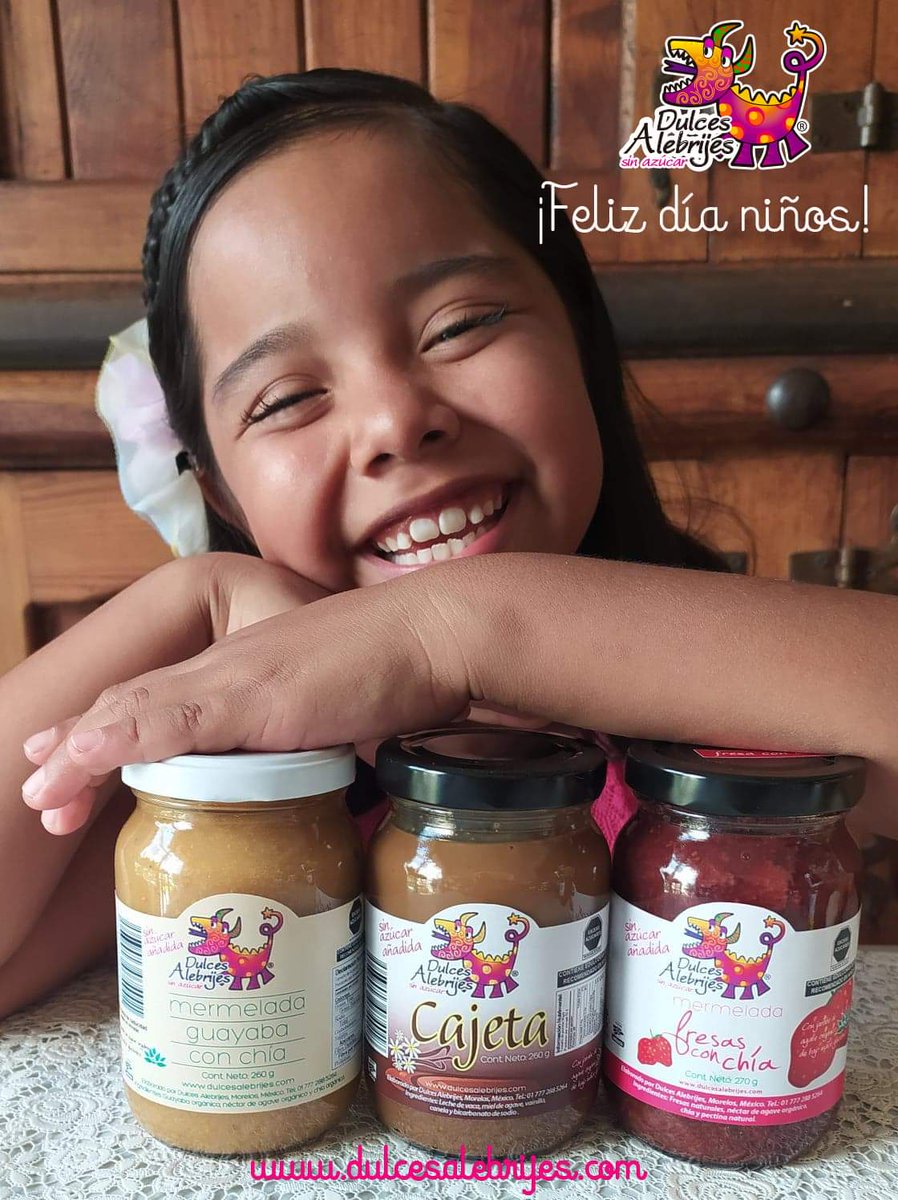 DULCESALEBRIJES's tweet photo. En #DulcesAlebrijes amamos😍 ser parte de la vida de los peques, en su formación de hábitos saludables y nutritivos.
Gracias por alimentarlos con amor y responsabilidad ‼️😋
¡FELIZ DÍA NIÑ@S! 🥳😘🤗
#mermeladasalebrijes 
#cajetasalebrijes 
#sinazucarañadida 
#comersanoesdivertido https://t.co/sMWH8IasX4