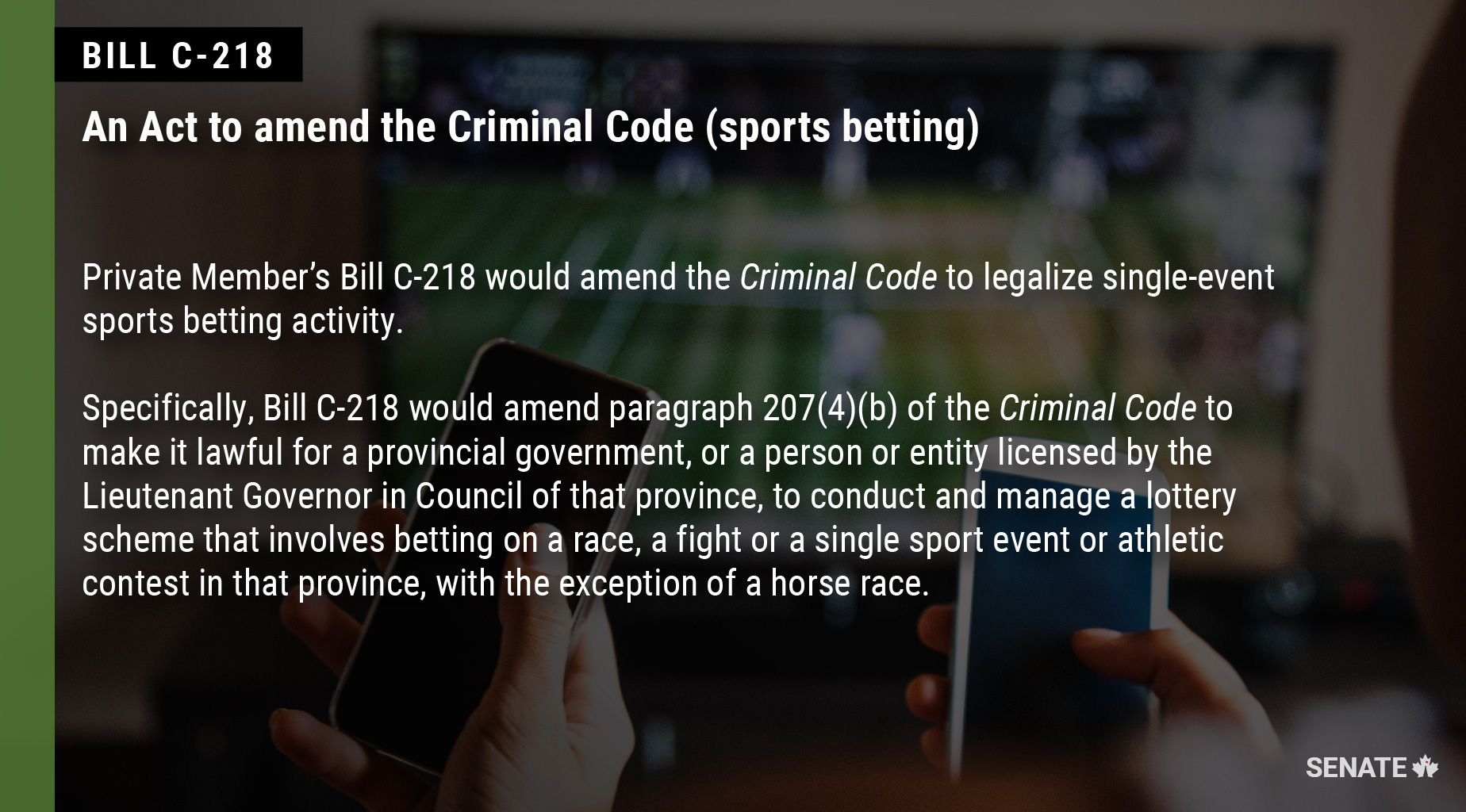 Senate of Canada on Twitter: "Bill #C218 has been introduced at first reading in the Senate: https://t.co/G5goym5sXI #SenCA #cdnpoli https://t.co/ENBiCS30Qr" / Twitter