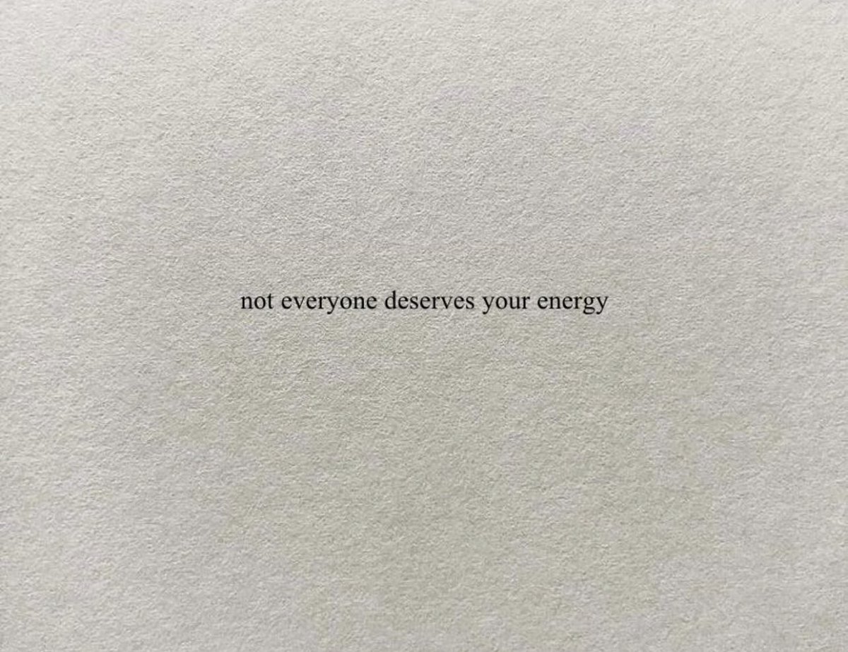 reserve your energy.