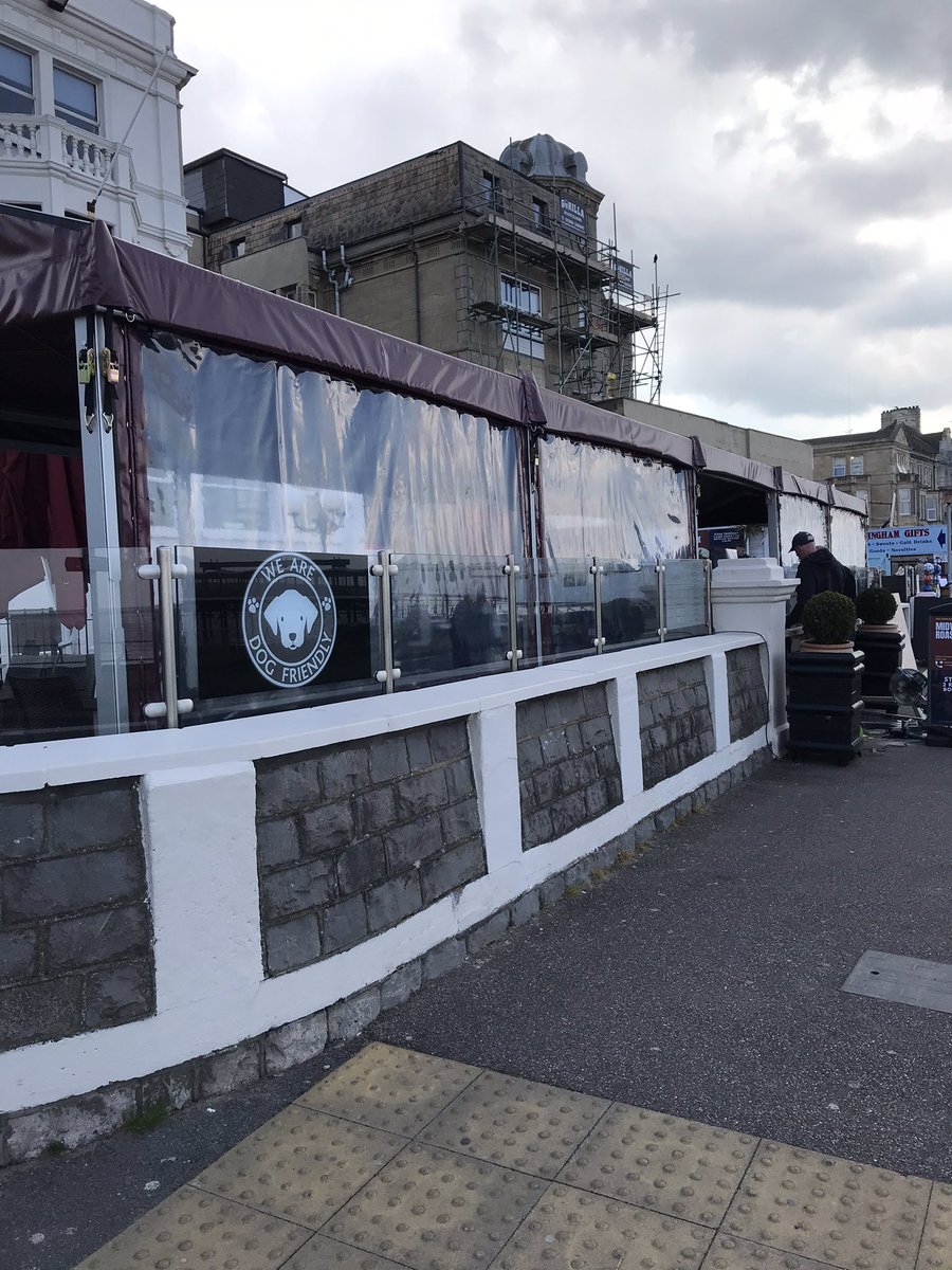 Added some half walls to a permanent marquee we built on the sea front at western super mare #keepdry  #outdoorspace #bespokework @AbbasMarquees1