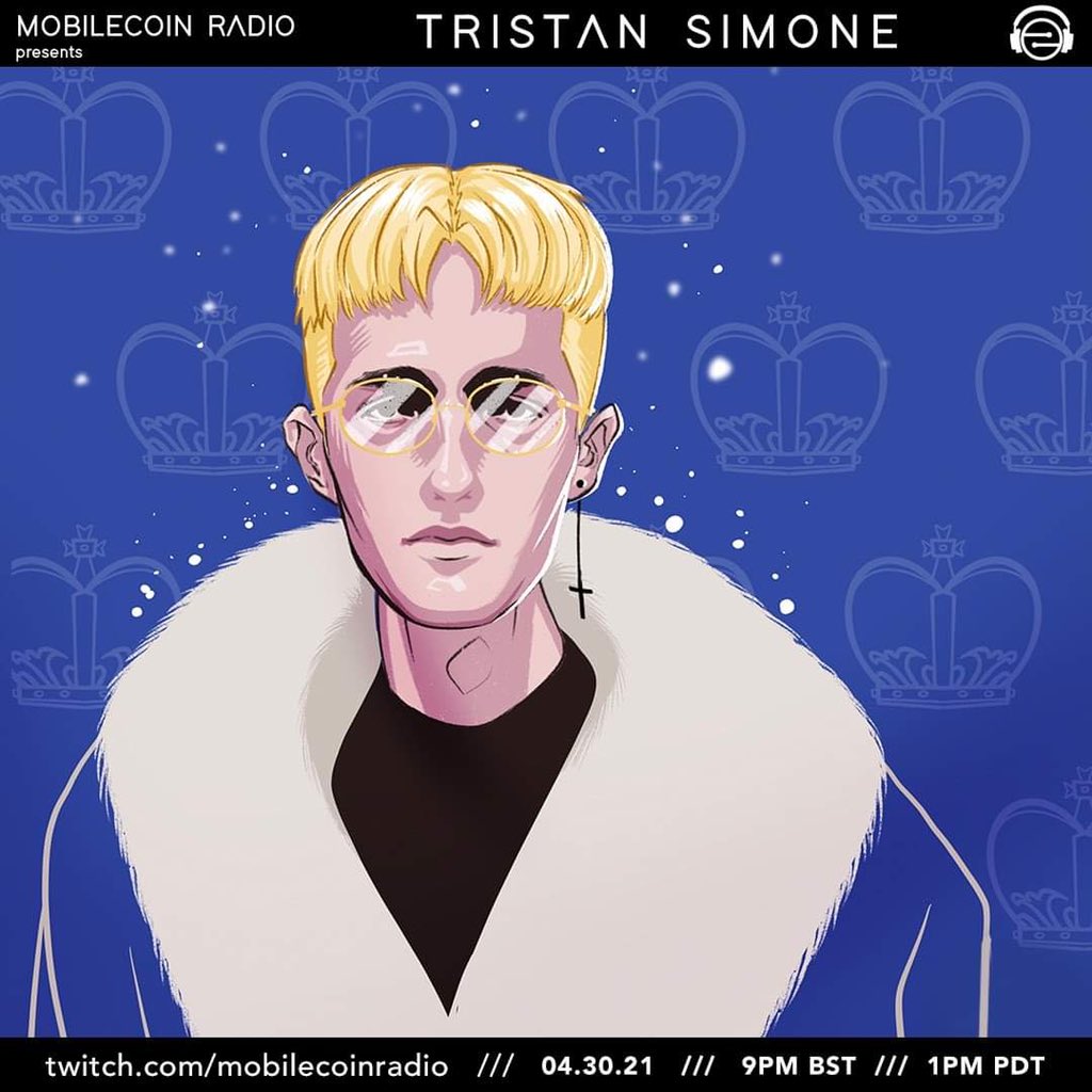 Tristan Simone for <a href="/mobilecoin/">MobileCoin</a> tonight on Twitch! Message me for a link #mobilecoinradio