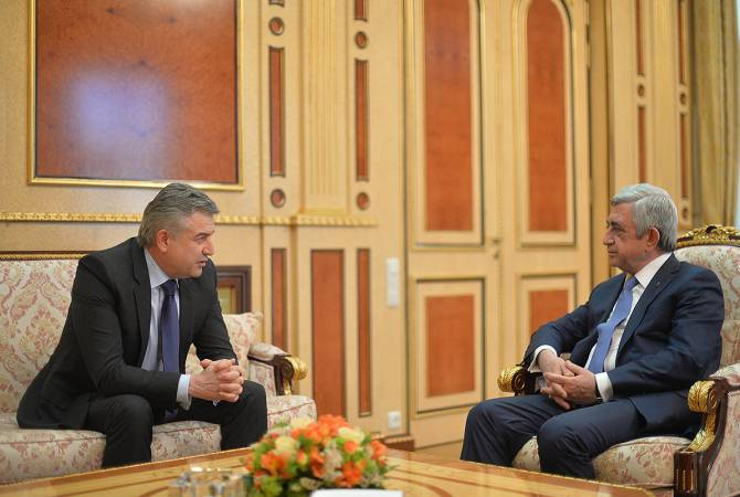 Sargsyan saying he continues to hold Karapetyan in high esteem, contradicting rumors that have circulated that Karapetyan was in cahoots with Pashinyan.