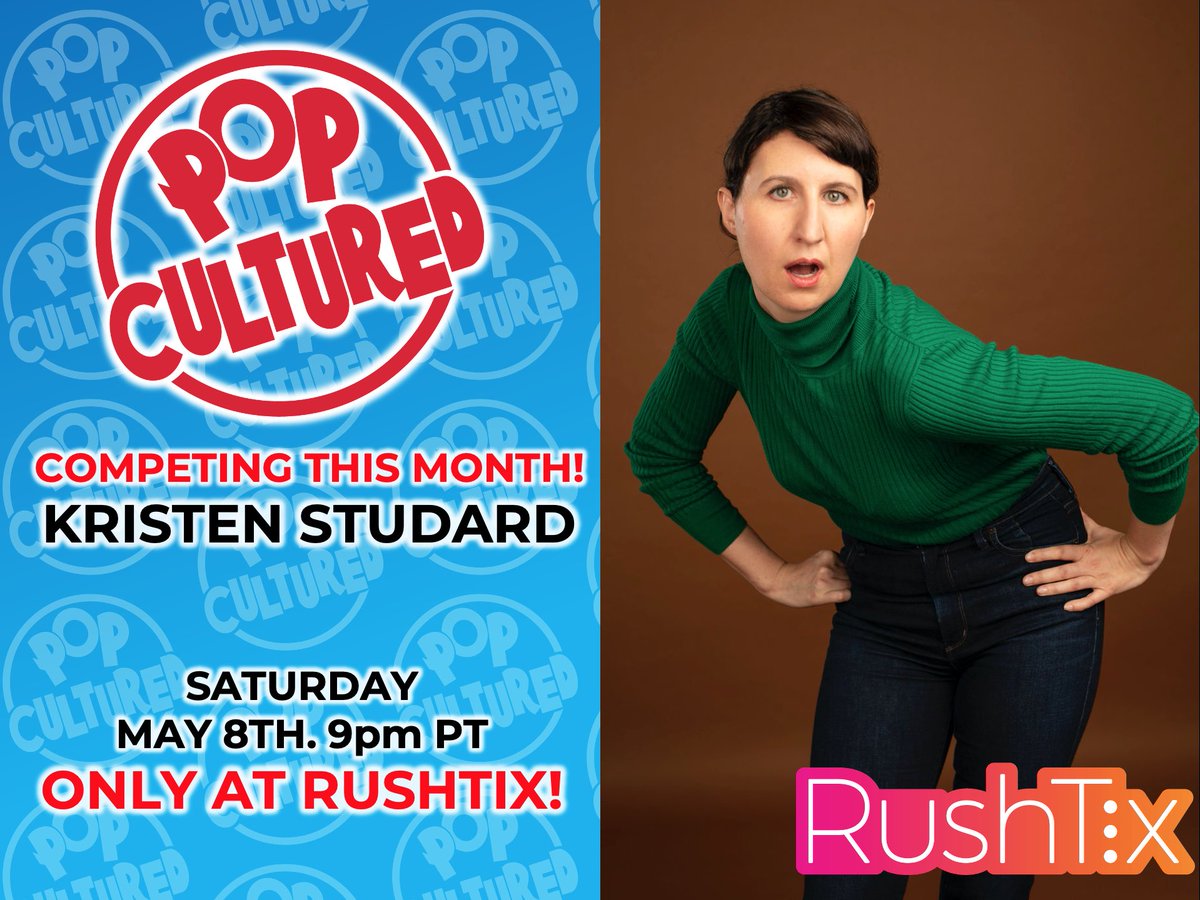 Pop Cultured with Jimmy Pardo (@popculturedgame) on Twitter photo KEEP THE STREAK GOING! <a href="/kstud/">kristen studard</a> is back for the 3rd month in a row to defend her championship. And this month is he biggest challenge yet. <a href="/captdope/">colton funn</a> and <a href="/JadeCattaPreta/">Jade Catta-Preta</a>.
Do not miss it! May 8th. Only on @rushtix KEEP THE STREAK GOING! <a href="/kstud/">kristen studard</a> is back for the 3rd month in a row to defend her championship. And this month is he biggest challenge yet. <a href="/captdope/">colton funn</a> and <a href="/JadeCattaPreta/">Jade Catta-Preta</a>.
Do not miss it! May 8th. Only on @rushtix