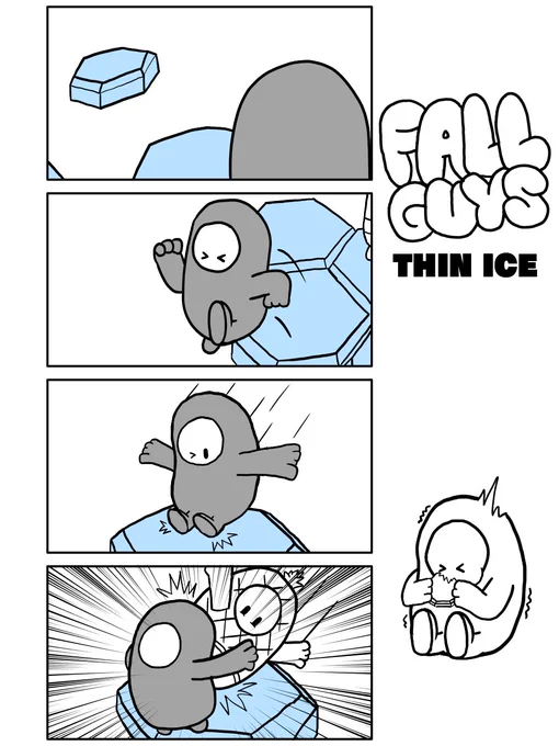 THIN ICE#FallGuys  #fallguysart 惰性で蹴られる 