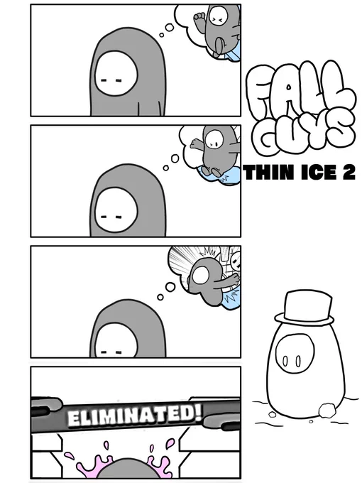 THIN ICE#FallGuys  #fallguysart スマホ見てたら落ちてました 