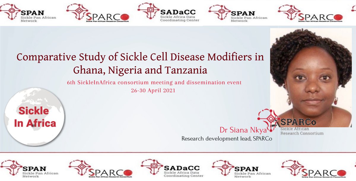 Day 5,  6th #SickleInAfrica meeting. Dr Siana Nkya, research development lead,<a href="/sicklecellmuhas/">Sickle Cell Programme, MUHAS</a>, presents an ongoing project on #sicklecell disease modifiers in Ghana, Nigeria and Tanzania. Great presentation Dr Nkya! <a href="/Sianaeli1/">Sianaeli</a> <a href="/juliemakani/">Julie Makani</a>