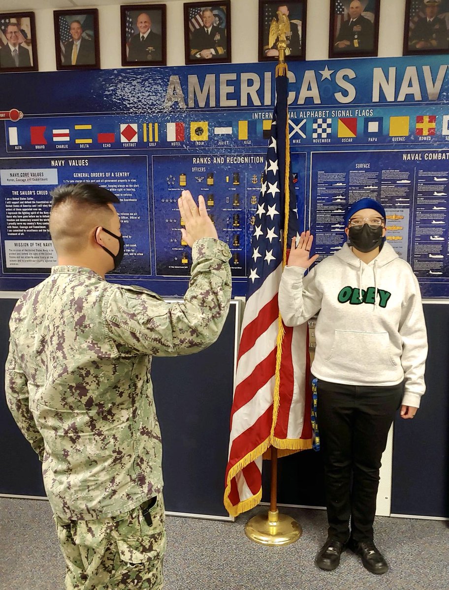 Congratulations Lasha for taking your oath for the U.S. Navy!! Odyssey ECCO is proud of you!!! #odyessyecco #weared11 #seniors2021 #USNavy