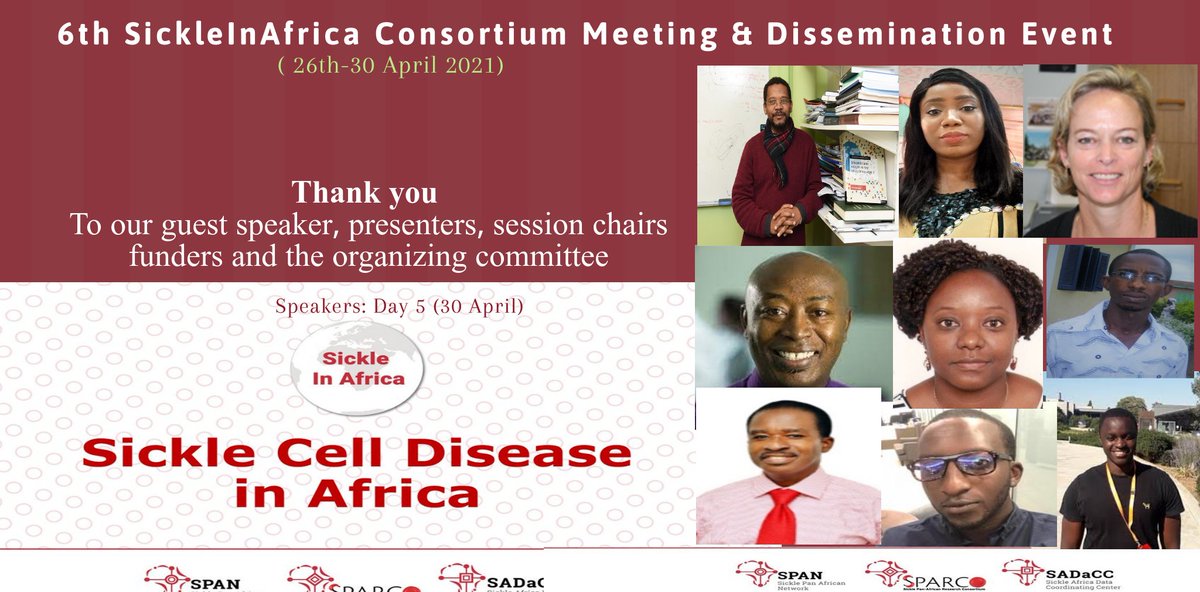 We have come to the close of the week-long #SickleInAfrica meeting &amp; dissemination event. A big thank you to today's speakers &amp; sessions chairs. Next week, we bring to you highlights &amp; pictures of the event. Thank you to all our meeting attendees and our funders (@nih_nhlbi).