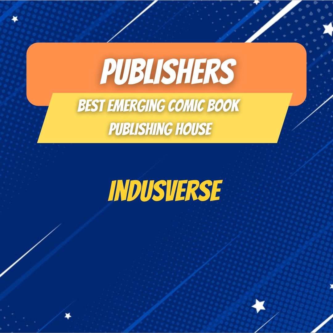 Here are the Winners for For #PUBLISHERS categories by Animation Xpress India Pvt. Ltd. Best Publication House (Comics & Graphic Novels) - Adults @bakarmax_ Best Emerging Comic Book Publishing House @indusverse