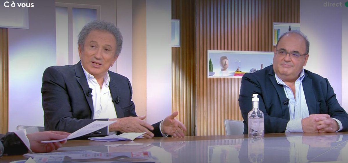 Accompagné du Pr Albert Hagège sur le plateau de <a href="/cavousf5/">C à vous</a>, #MichelDrucker rend hommage à la cardiologie française : "C'est une des plus performantes du monde"🫀💓<a href="/SFCardio/">SFC - Société Française de Cardiologie</a>