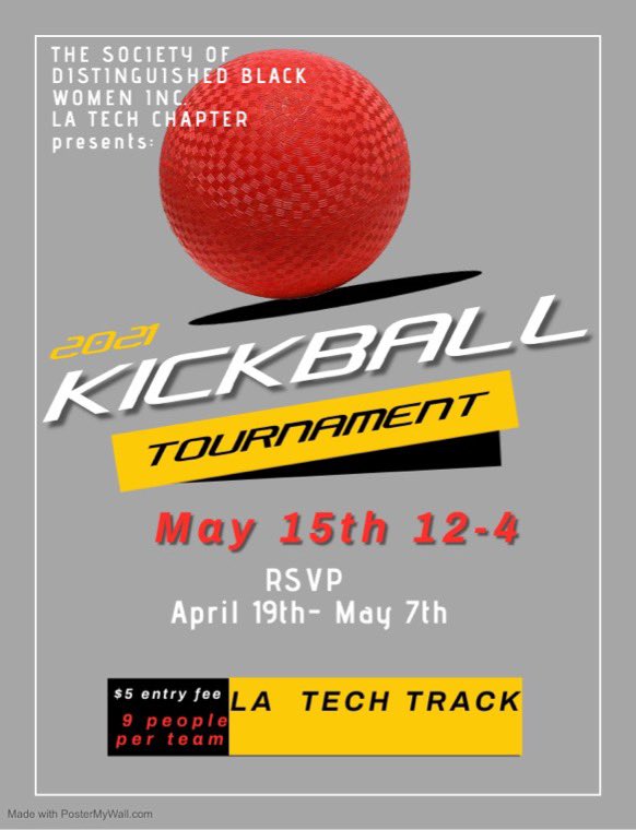 DBW is hosting a kickball tournament on May 15th from 12-4. Please RSVP with the link in our bios by May 7th. Entry fee is $5 a person or $35 a team. If you sign up individually, we will assure that you are added to a team. Teams consist of 8-10 players! Hope to see you there! 🦋