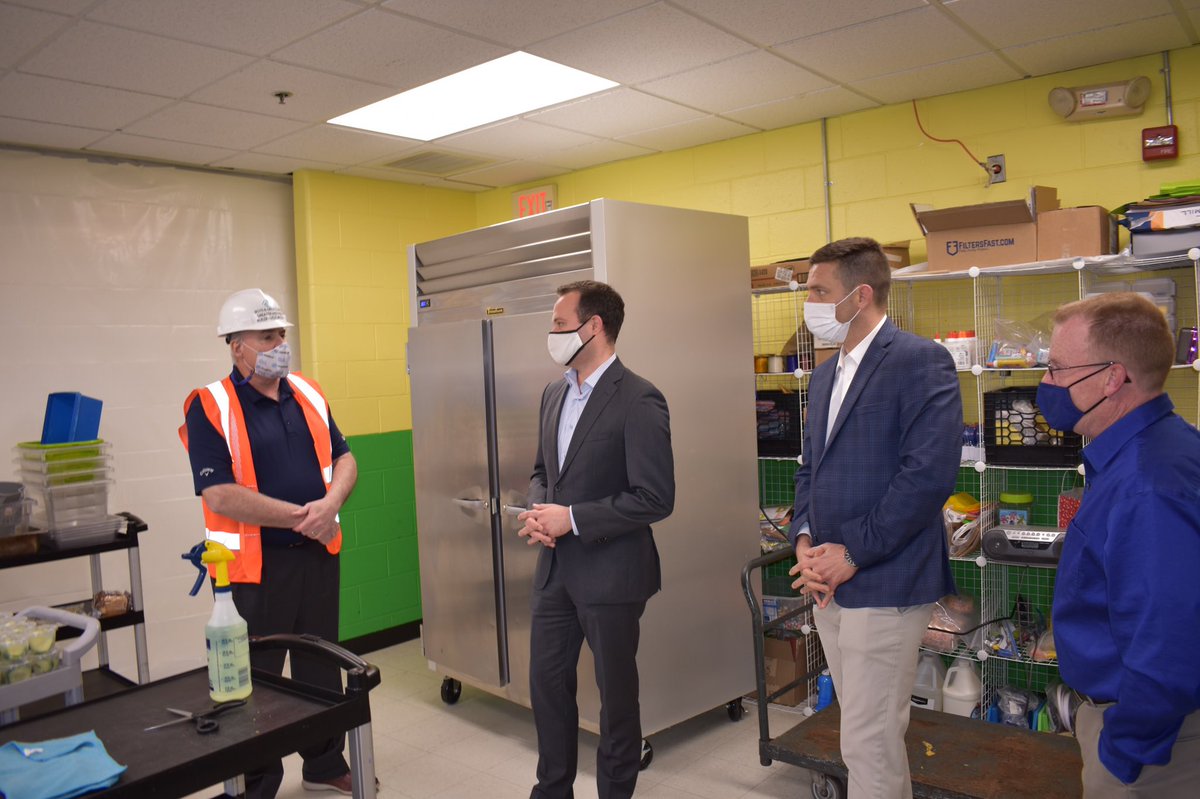 EricLesser's tweet photo. Beautiful morning in Westfield with @SenJohnVelis &amp; Rep. Pease touring the @WBGC’s new addition and their Building Future's Expansion Project. Great discussion with @sullivan_bo and Club staff on their programming for youth in #WMass. @MassAllianceBGC https://t.co/9dofO7LoWk