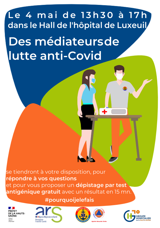 Prefet70's tweet photo. Les médiateurs de lutte anti-Covid de l’Unité Sauvetage Aquatique et Premiers Secours 70 sont sur le terrain au plus près de la population pour dépister et prodiguer des conseils. Merci à eux pour leur engagement!

Un doute sur une potentielle contamination? Faites-vous tester!👇 https://t.co/tDd8mby3UW