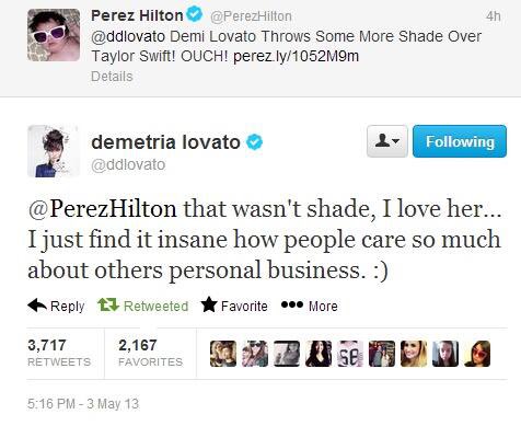 Demi Lovato has also been very vocal against Perez Hilton after he bullied her and tried to start a feud between her and Taylor Swift.  #FreeBritney