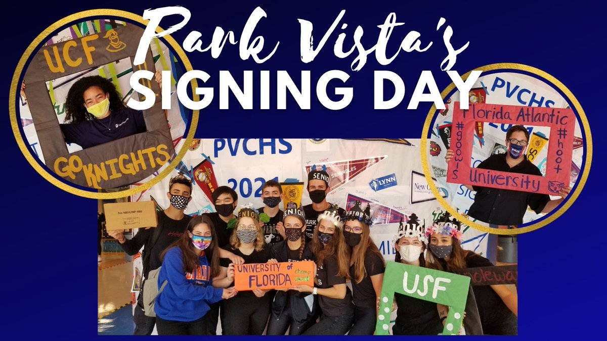 Park Vista School Counseling Department (@pvchscounselors) on Twitter photo Park Vista's Signing Day 2021
@bettermakeroom @reachhigher <a href="/pbcsd/">The School District of Palm Beach County</a> <a href="/SchoolCounsEV/">Eunice Vivar</a> <a href="/PBSCA1/">PBSCA</a> @myFSCA <a href="/ASCAtweets/">ASCA</a> #CollegeSigningDay #BetterMakeRoom #ReachHigher #PVSigningDay Park Vista's Signing Day 2021
@bettermakeroom @reachhigher <a href="/pbcsd/">The School District of Palm Beach County</a> <a href="/SchoolCounsEV/">Eunice Vivar</a> <a href="/PBSCA1/">PBSCA</a> @myFSCA <a href="/ASCAtweets/">ASCA</a> #CollegeSigningDay #BetterMakeRoom #ReachHigher #PVSigningDay