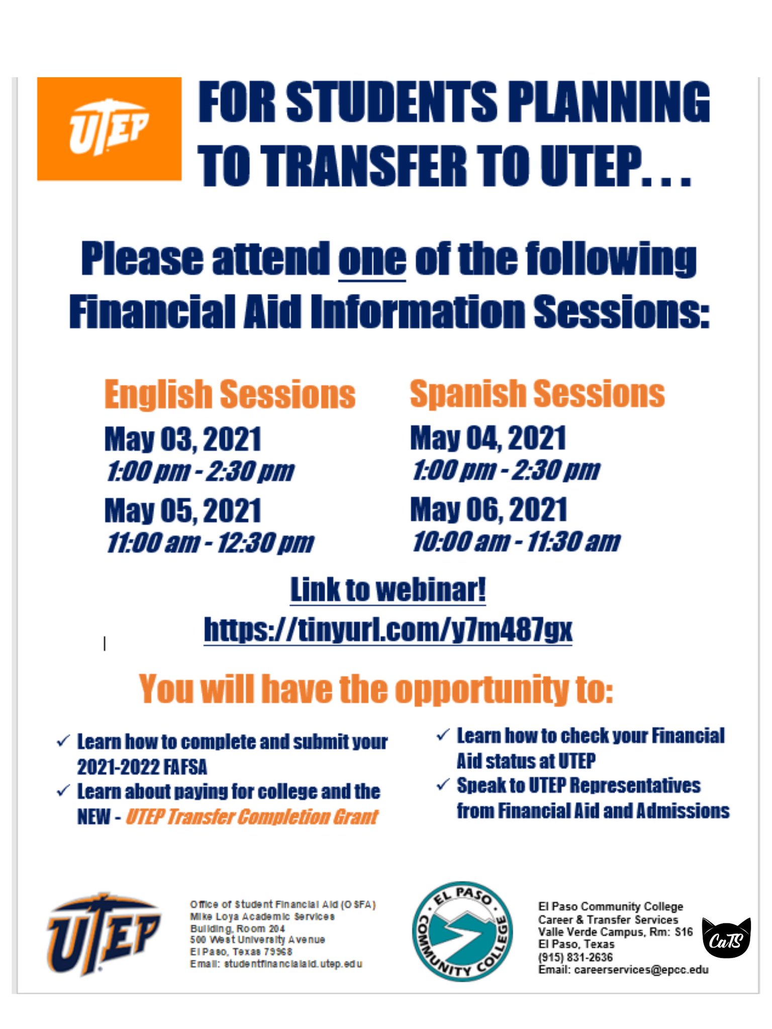 EPCC Career & Transfer Services (CaTS) on Twitter "The UTEP Financial