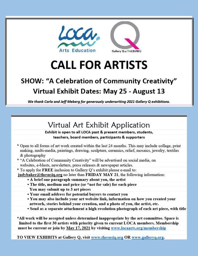 LOCAeditor's tweet photo. In-person art classes in Mission Viejo and San Juan Capistrano! LOCA Art Show at Gallery Q - apply today! Click to read eNewsletter-->   #artclasses #orangecounty https://t.co/FuQh0ctcOc https://t.co/WdqtapW1BB