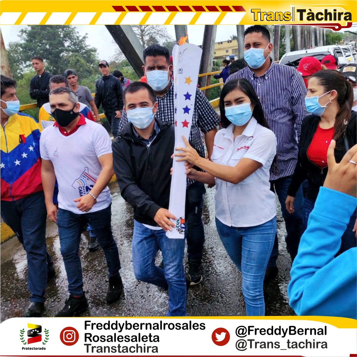 La Antorcha Bicentenaria 
Recibimiento 29 de Abril la ruta del fuego sagrado en nuestra tierra, Táchira donde comienza la Patria 
Juntos Venceremos