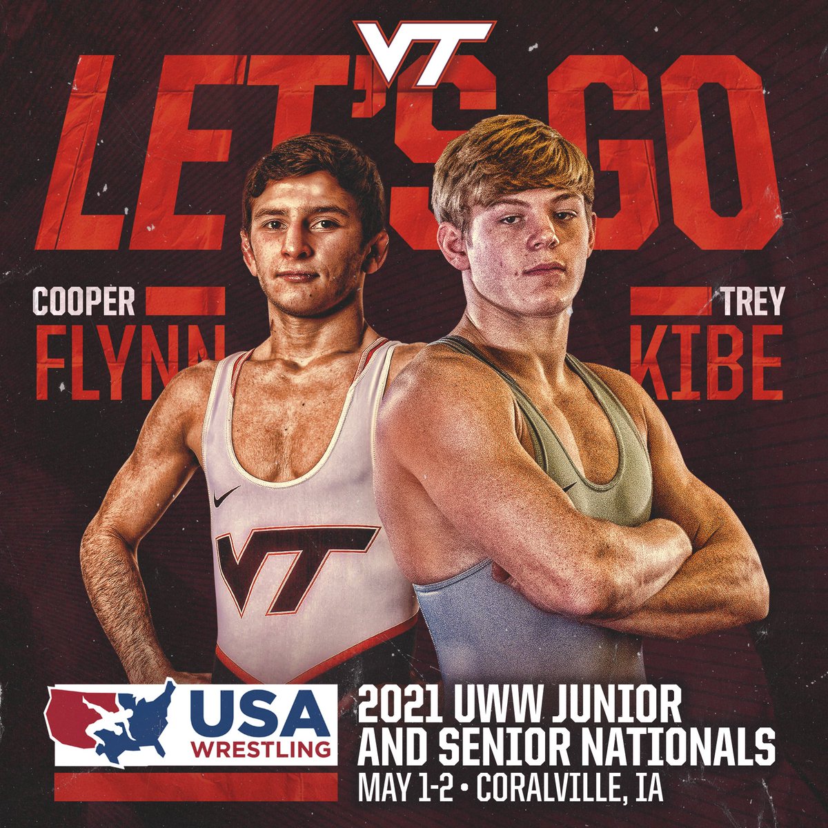 Wishing the best to incoming #Hokies 𝘾𝙤𝙤𝙥𝙚𝙧 𝙁𝙡𝙮𝙣𝙣 and 𝙏𝙧𝙚𝙮 𝙆𝙞𝙗𝙚 this weekend in Coralville, IA at the Junior World Team Trials‼️ 🦃