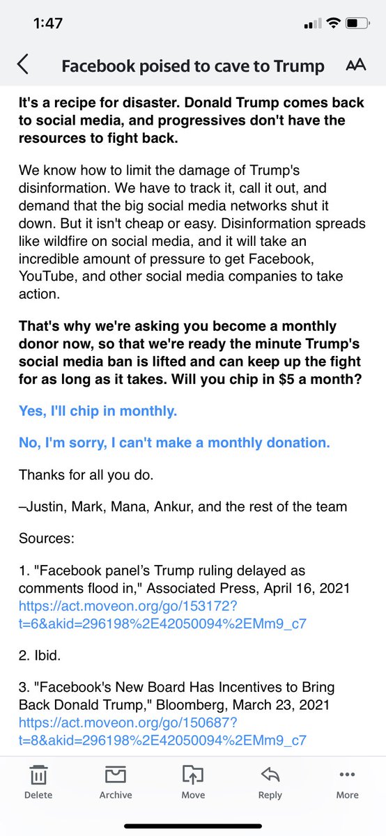 Most disgusting email I’ve ever received from Facebook/Zuckerberg. So backwards!