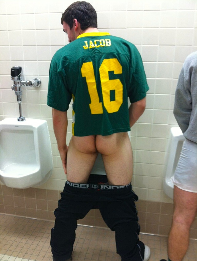 Gay boys in public bathroom