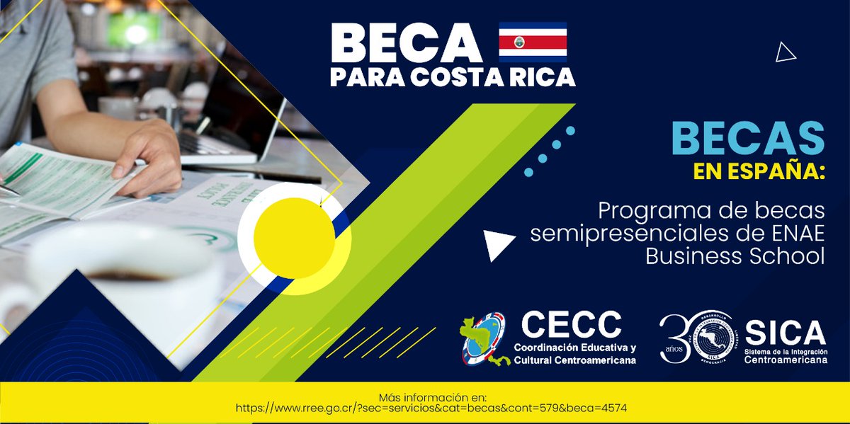 #OportunidadDeBeca

📌Becas para #CostaRica en diversas áreas, con Enae Bussines School 

📅Cierre de convocatoria:  21/05/2021 (entregar documentos antes del medio día)

📲Información completa en:
rree.go.cr/?sec=servicios…...
Este es un servicio de difusión únicamente