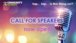 The Community Summit NA call for speakers is now open! Have you innovatively applied #technology to drive transformation in your organization? Share your story by applying to speak. Submit your proposal here: hubs.ly/H0Mh8Tw0 #mysummitna #dynamiccommunities