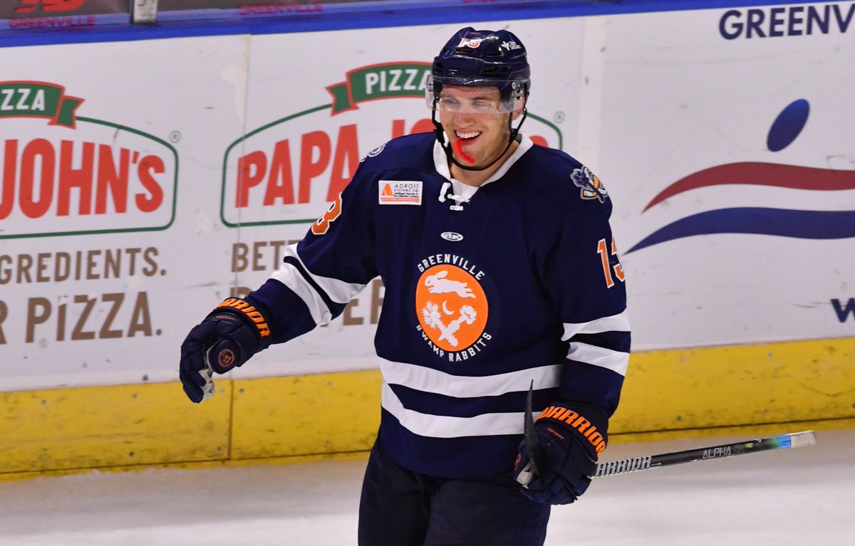 SwampRabbits's tweet photo. Goals scored throughout @Matt_Brad37's hockey career have proven more value than just helping his team win on the ice. In our latest player feature story, learn how Bradley has donated over $10,000 to cancer research, continuing the fight for a cure!

https://t.co/0Kcmy62JBC https://t.co/105qEmAIpZ