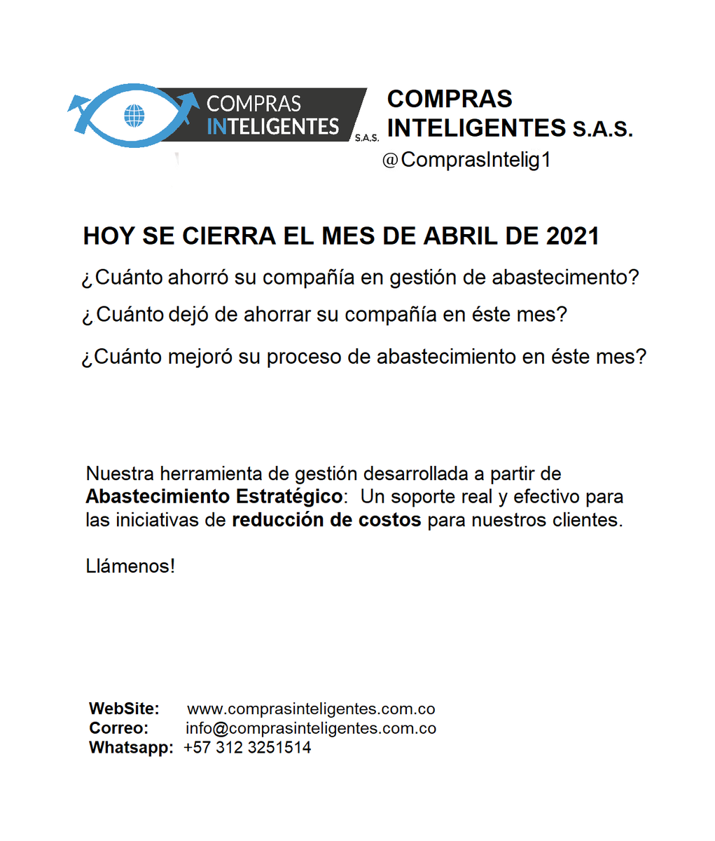 ComprasIntelig1's tweet photo. En éstos tiempos difíciles el foco está en la reducción de costos.   ¿Buscando herramientas para lograrlo? Llámenos!  #ComprasInteligentes #Reduccion #Ahorros #Compras #Logistica https://t.co/HN8Jv0kF7Y