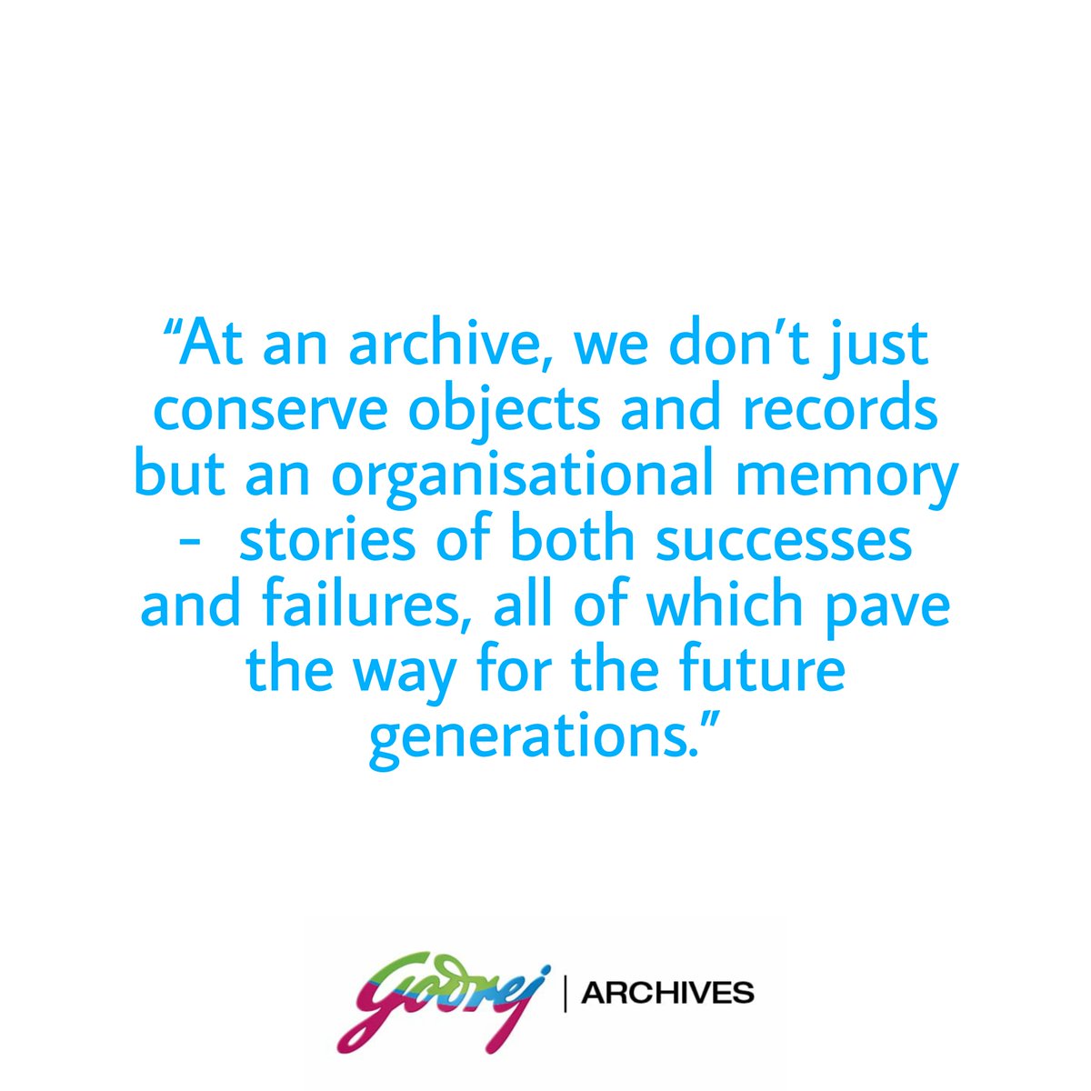 GodrejArchives's tweet photo. On the last day of #Archive30, we quizzed our #team & #audience about #WhyArchives. And after looking at most of the responses, we realized that the #archives are not just #custodians of the #past but the torch bearers for a bright #future!
#custodiansofpast #archiveforfuture https://t.co/bEffdTNuCd