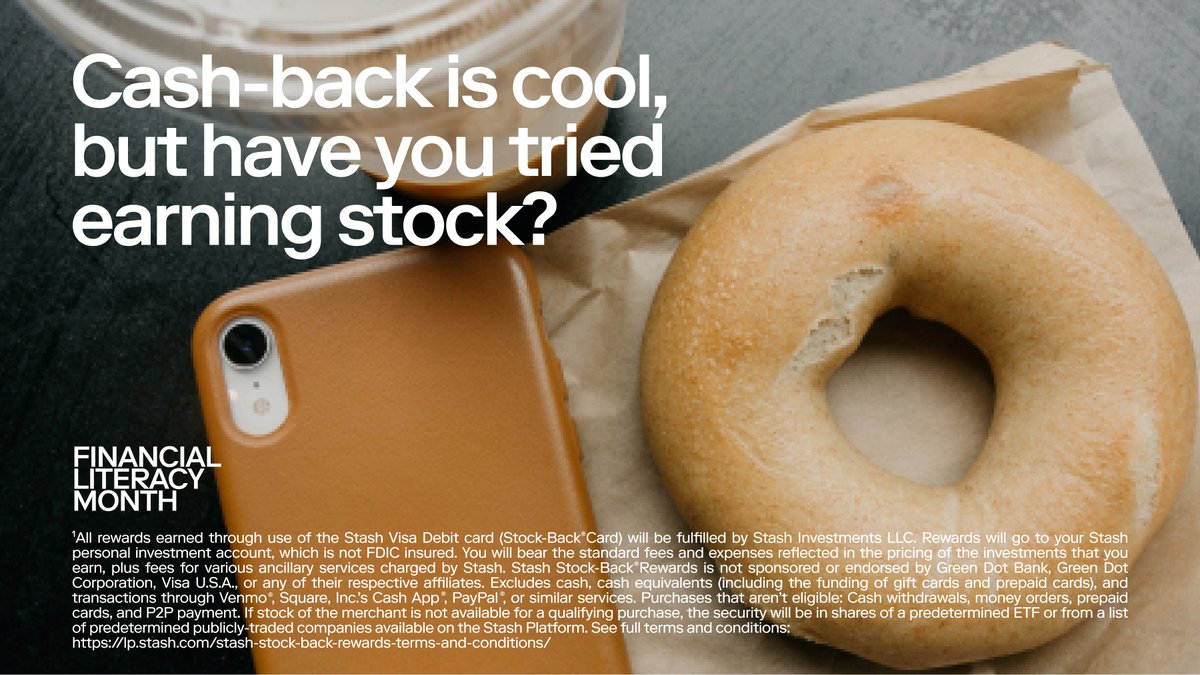 Stash's tweet photo. Cashback is cool, but have you tried earning stock?

When you use your Stock-Back® Card, you earn stock that can grow in value over time.¹

Even purchases at local businesses are eligible. Set your own custom reward from over 20 choices. https://t.co/d9SWfhTDcW
