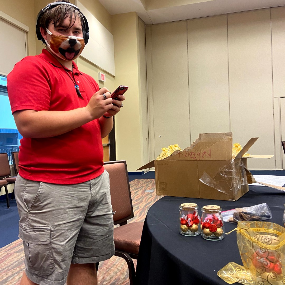 Decorating for the Prom and attending class is one of the many ways students multi-task these days! #Redhawkyconversations #HowtosayGoodbye2020