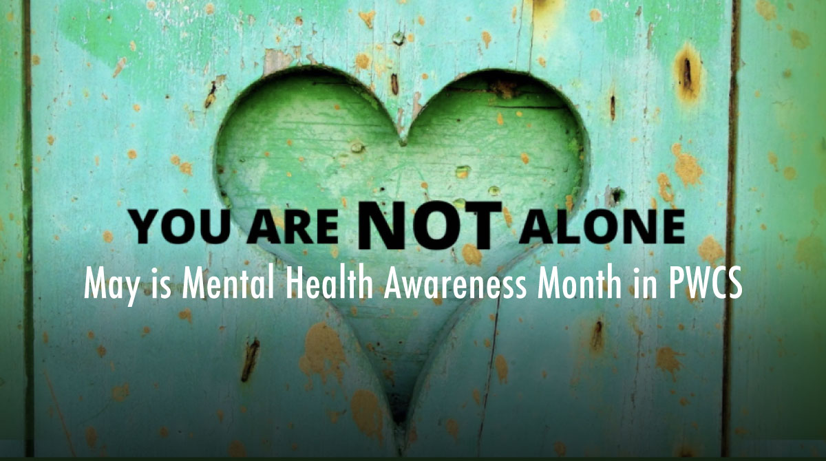 In partnership with the National Alliance on Mental Illness (NAMI), PWCS recognizes May as Mental Health Awareness Month. #YouAreNotAlonePWCS | #NotAlone

➡️ Learn more or visit the PWCS Office of Student Services Mental Health Awareness Month webpage: pwcs.edu/news/what_s_ne…