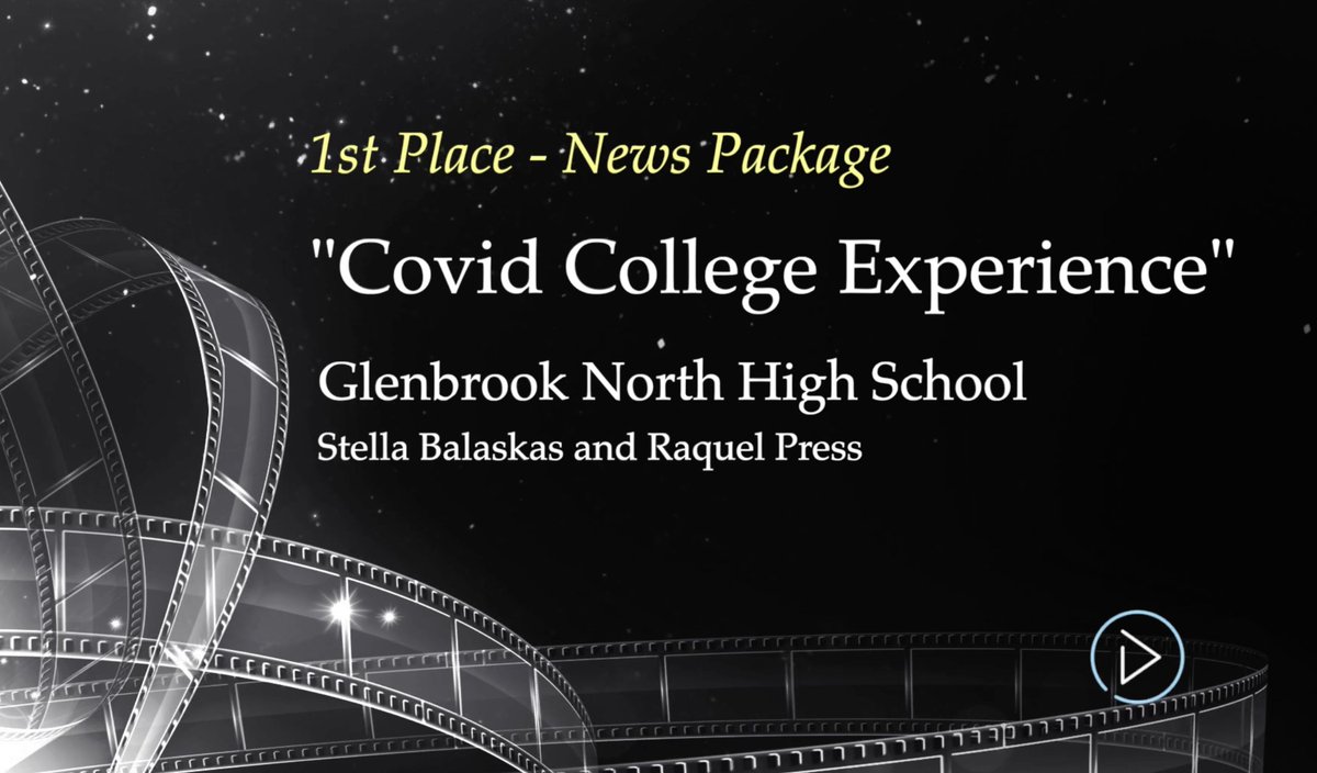 mmeatv's tweet photo. In the News Package category, the 1st place trophy goes to…Glenbrook North with “Covid College Experience”. @GBNBroadcasting #mmeafest https://t.co/qelPu00hpK