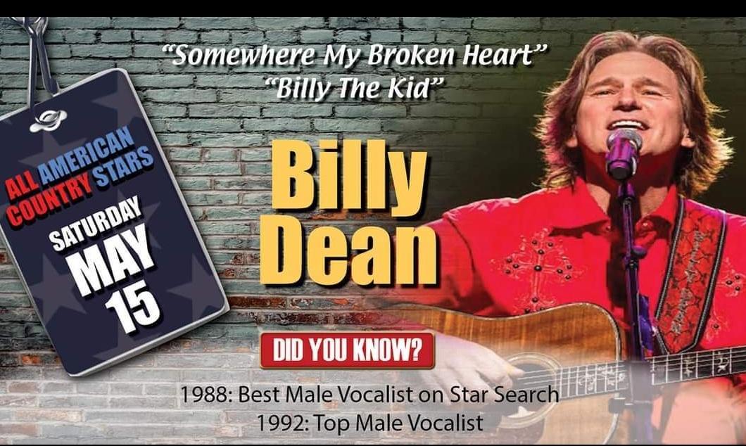 Get your tickets soon! bit.ly/BillyDean051521 For the One and Only @billyDean