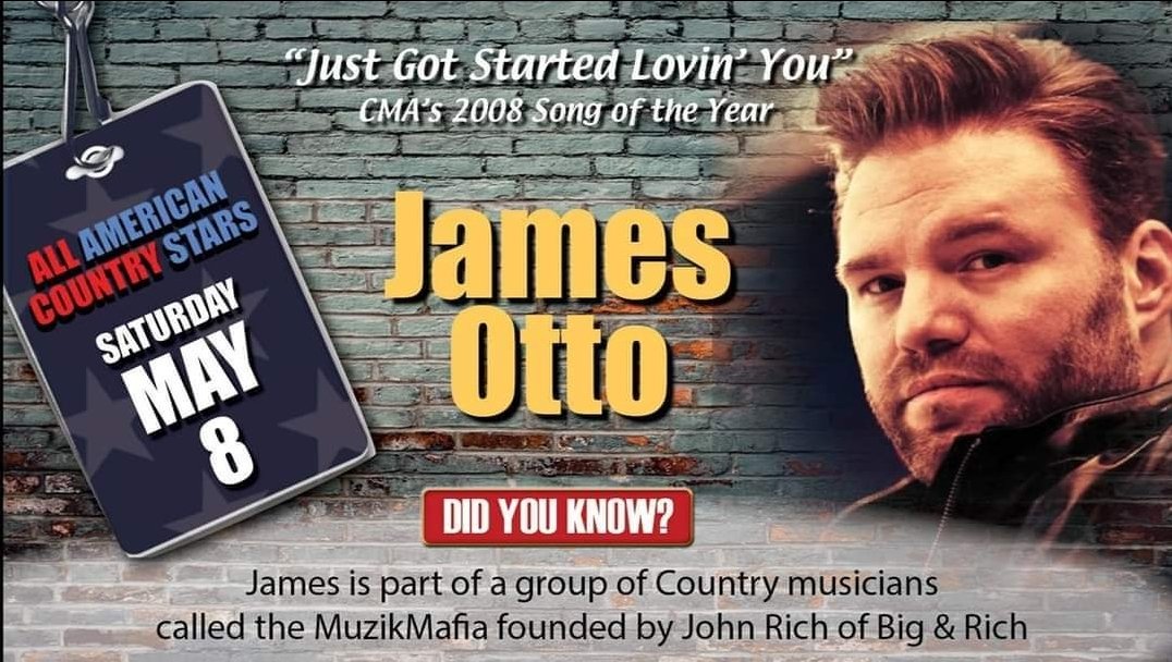 Get your tickets for James Otto bit.ly/JamesOtto050821 @jamesotto