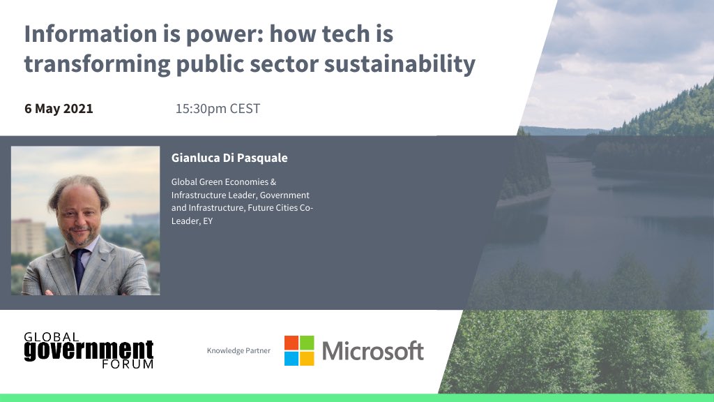 Join me along with other industry experts on May 6th for a <a href="/Globegov/">Global Government Forum</a> forum with <a href="/Microsoft/">Microsoft</a> discussing how tech is transforming public sector sustainability. Register here: aka.ms/AAbzd6x #greentech