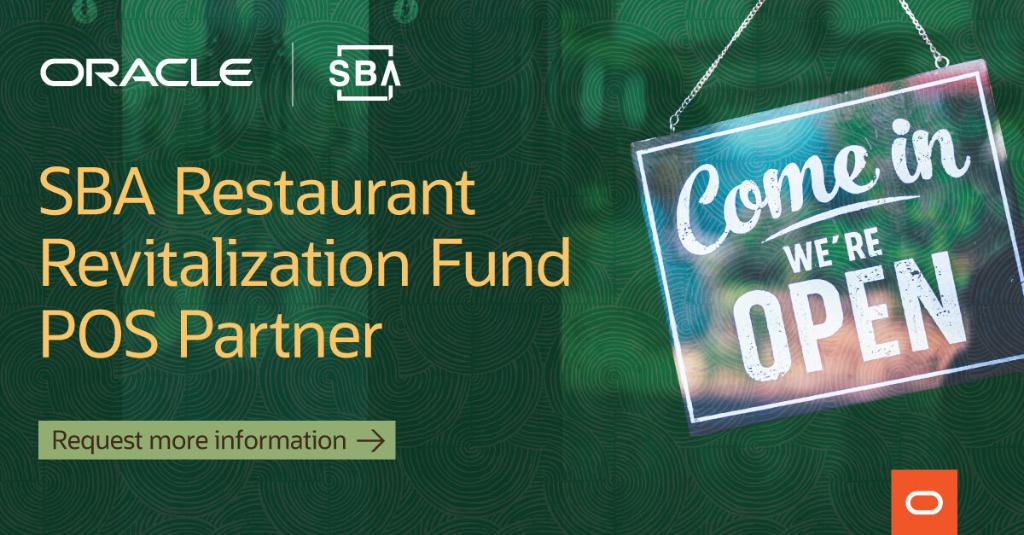 OracleFoodBev's tweet photo. Oracle is partnering with the Small Business Administration Restaurant Revitalization Grant Program. Here’s what you need to know before you apply: https://t.co/ZVSIfLUL37 #Restaurants #SMB https://t.co/gymGoKORUl