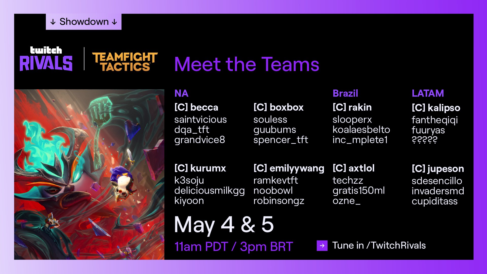 Twitch Rivals On Twitter ôüö å Itôçös The Ultimate Na Vs Latam Vs Br Twitch Rivals On Twitter ôüö å Itôçös The Ultimate Na Vs Latam Vs Br