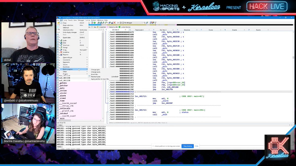 _kernelcon_'s tweet image. Chris Eagle breaking apart binaries

@sk3wl 
#HackLive
kernelcon.org