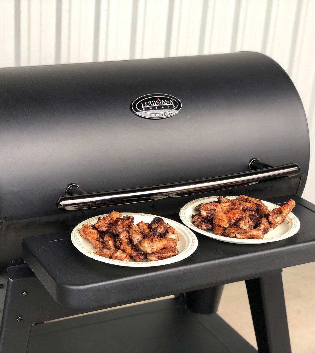 Tested out one of our Louisiana Grills here at the store, and it sure didn't disappoint! Cooked these wings to perfection! <a href="/LouisianaGrills/">Louisiana Grills</a>