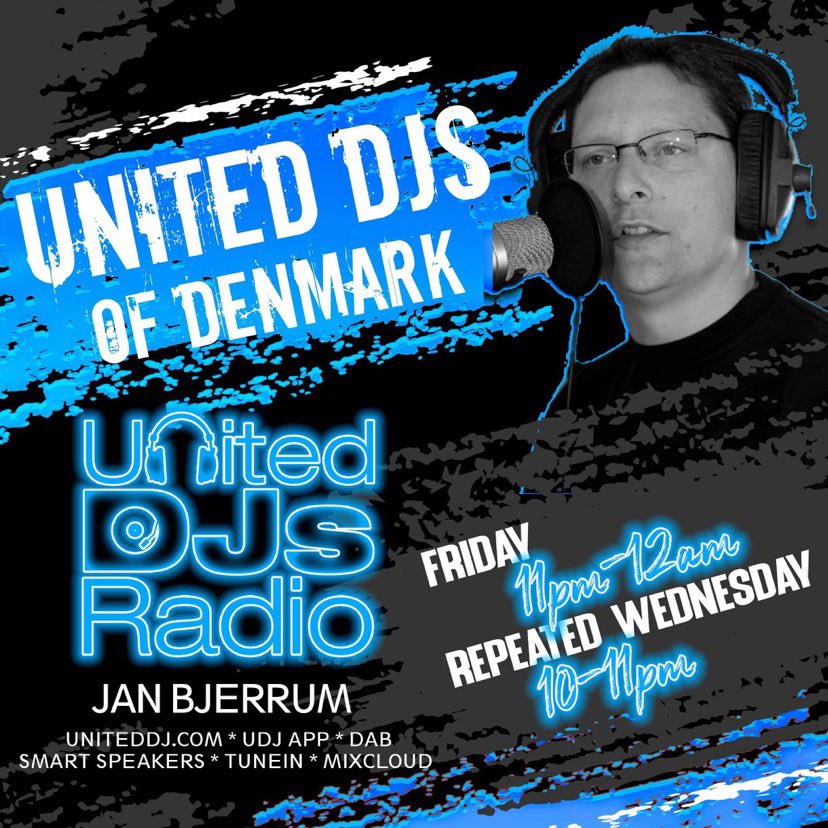 Janbjerrum's tweet image. Tonight on @uniteddjsradio from 11pm to Midnight 📻 🎧 🎤 
#radiolikeitshouldbe #uniteddjsofdenmark