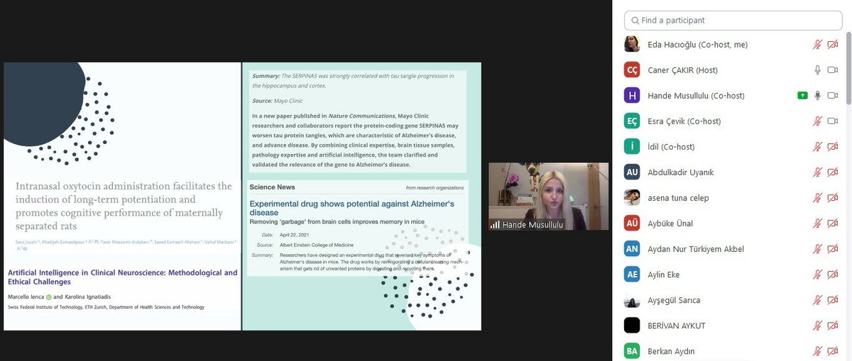 Lisanslı Psikologlar olarak düzenlediğimiz Dünyada Sinirbilimin Yeri konulu seminerimize gösterdiğiniz yoğun ilgi için hepinize teşekkür ederiz Değerli vaktini bize ayıran Hande hocamıza da paylaştığı değerli bilgiler için teşekkür ediyoruz Gelecek seminerlerimizde görüşmek üzere