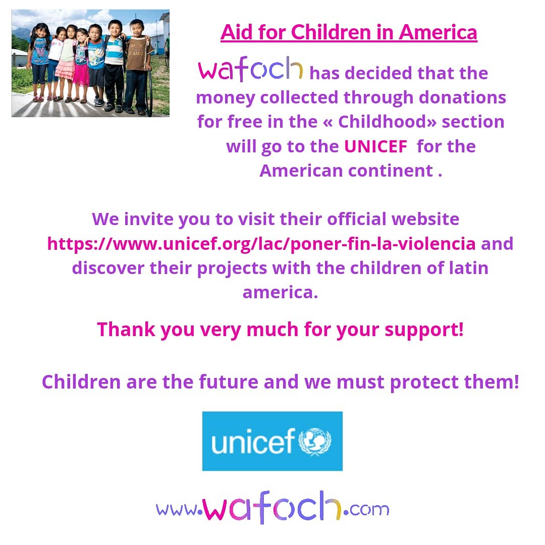 Wafoch1's tweet photo. We thank UNICEF for all the work it does to give a better life for all children in Latin America. #Wafoch #donagratis #donateforfree #dongratuit #enfanceheureuse #solidaridad #solidarité #childhood #infancia #infanciafeliz #childrens #niñoslatinoamerica #UNICEF https://t.co/1HNWtYcjHR